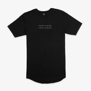 Pray Hard Trst Hrdr Curved Tee (Black) - Image #4